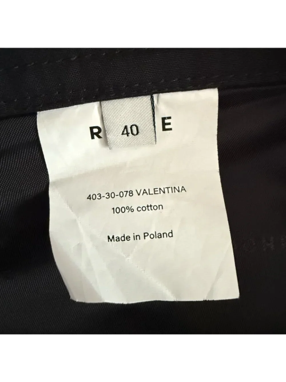 Róhe Valentina Black Cotton Trousers Pants Cropped High Rise Size 40